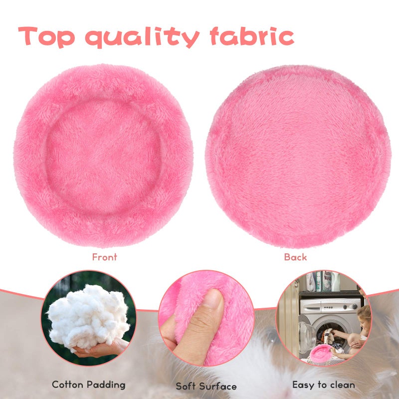 BWOGUE Hamster Bed,Round Velvet Warm Sleep Mat Pad for Hamster/Hedgehog/Squirrel/Guinea Pig/Rats and Other Small Animals - Image 3
